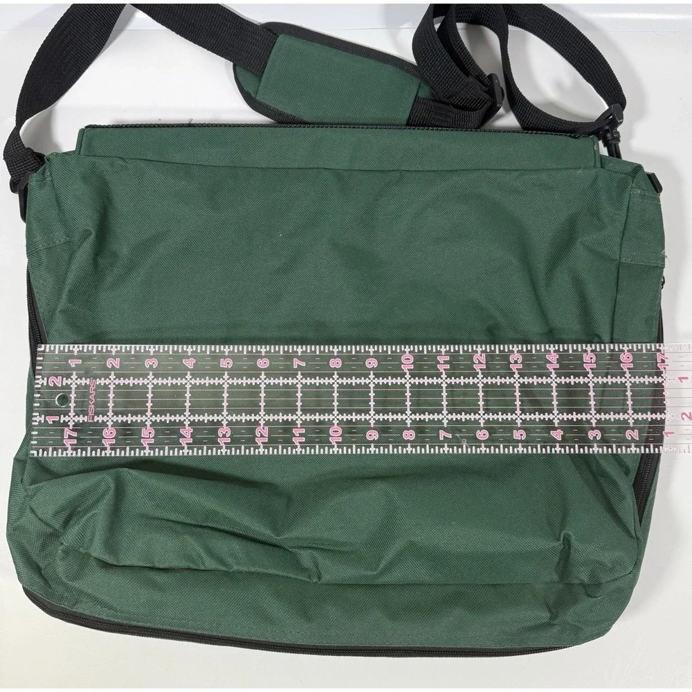 Unbranded Messenger Bag Unisex Large Green Tactical Patch Panel Utility Laptop